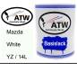 Preview: Mazda, White, YZ / 14L: 1L Lackdose, von ATW Autoteile West.